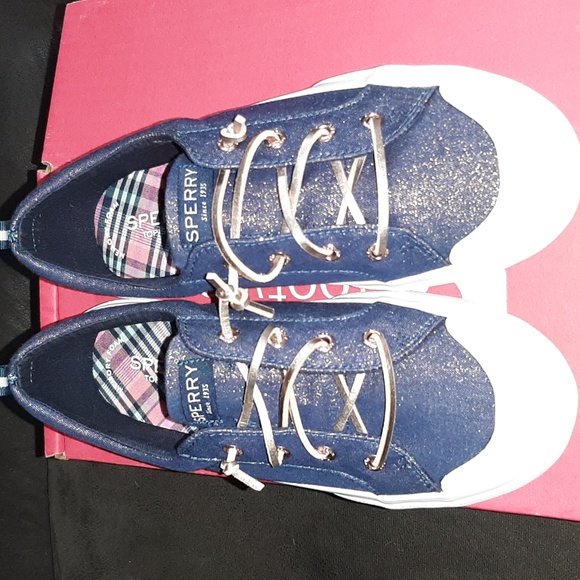 Sperry Other - Sperry pier wave navy/rose gold slip on shoes